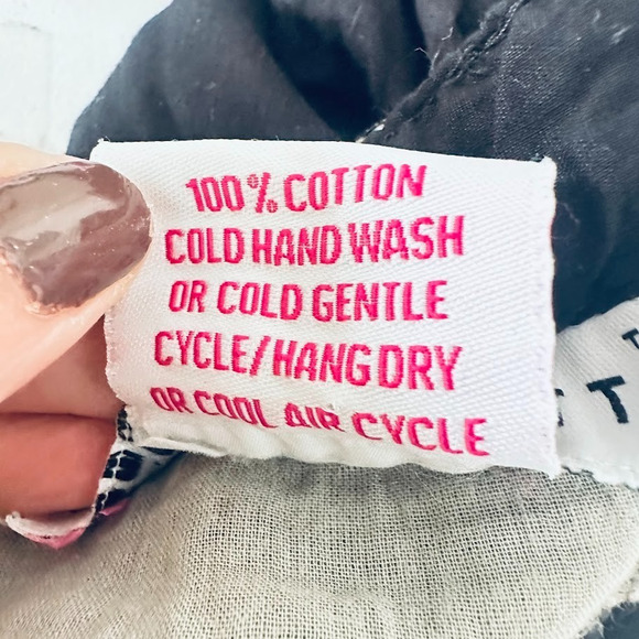 Gretchen Scott Women's Tunic Dress Black Size Medium Embroidered Pullover Cotton - Picture 7 of 7